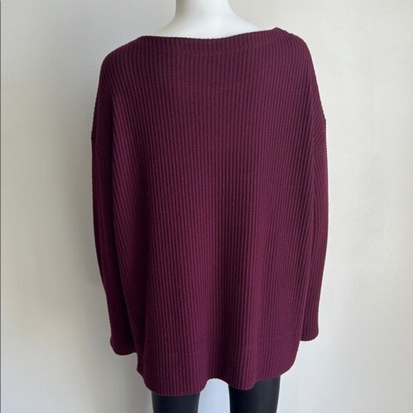 SPLENDID So Soft Waffle Knit Long Sleeve Top - L - Picture 3 of 6